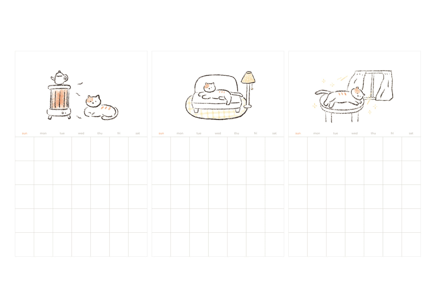 1187 - Monthly plan cats - Stickerpaper
