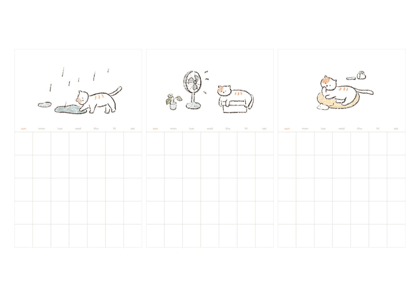 1187 - Monthly plan cats - Stickerpaper