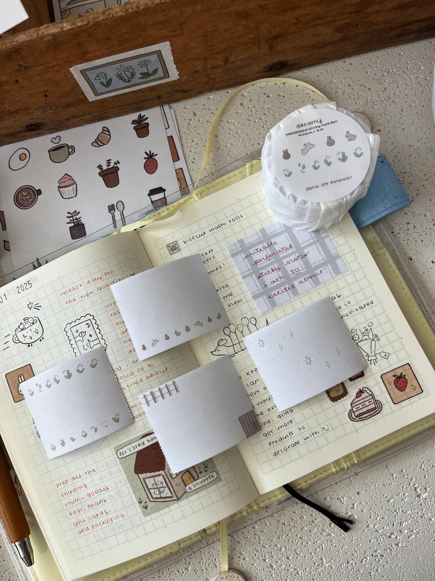Dana ate oatmeal - dreamy - perforated notes roll