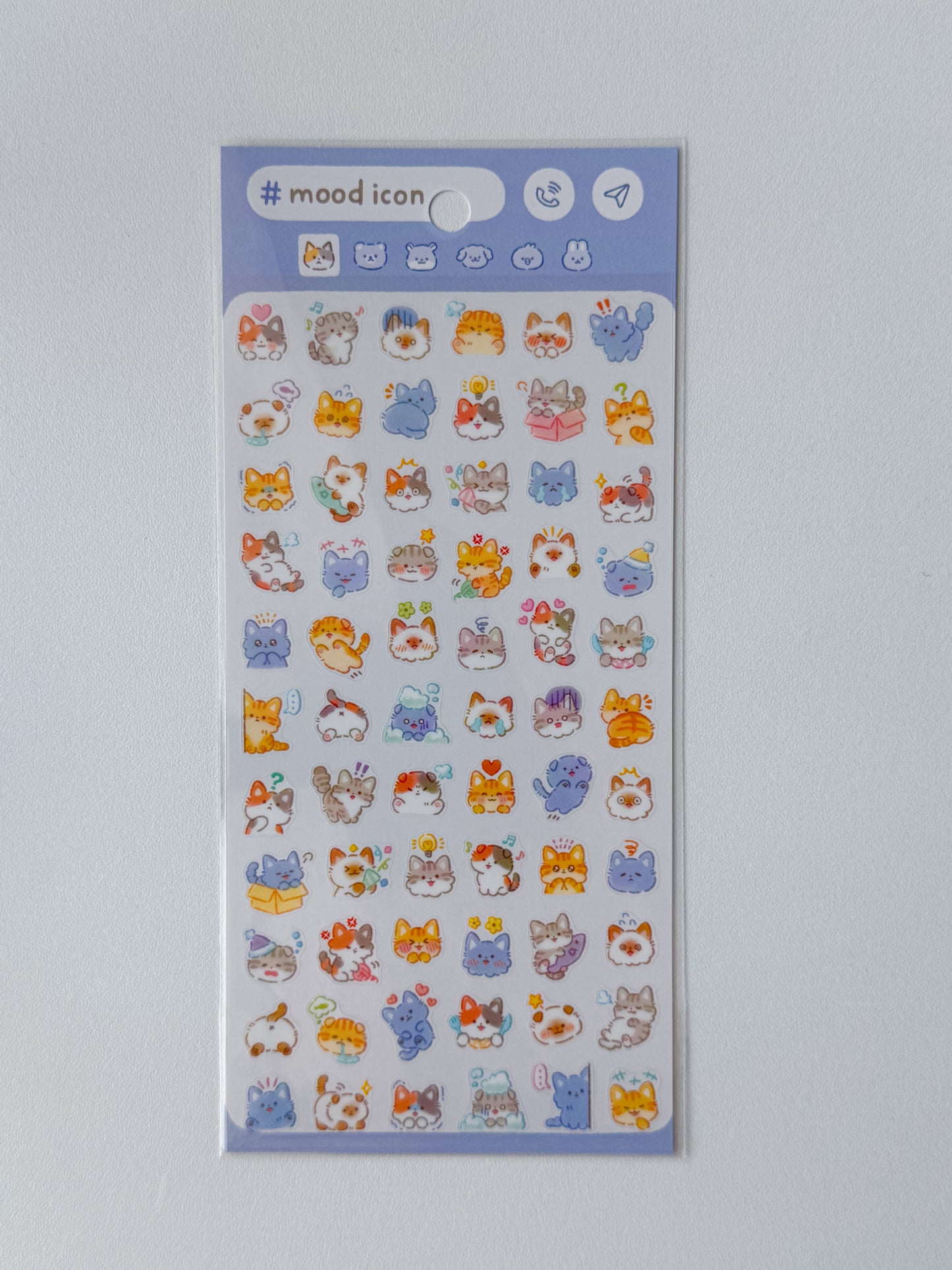 82497 - Mind Wave - sticker sheet - mood icon cat