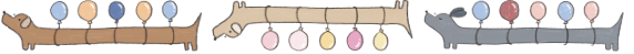 Dana ate oatmeal - Balloon dog - washi tape