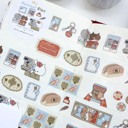 Kubo and Lucy x Idiot Sandwich - My journal Sips V.2 - polaroid - washi tape