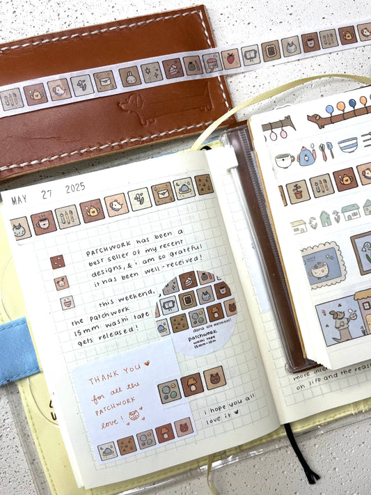 Dana ate oatmeal - Patchwork washi-tape