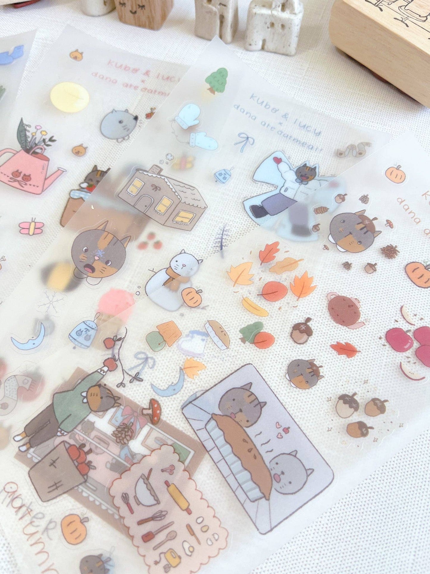 Kuboandlucy x Dana Ate Oatmeal Four Seasons stickervel