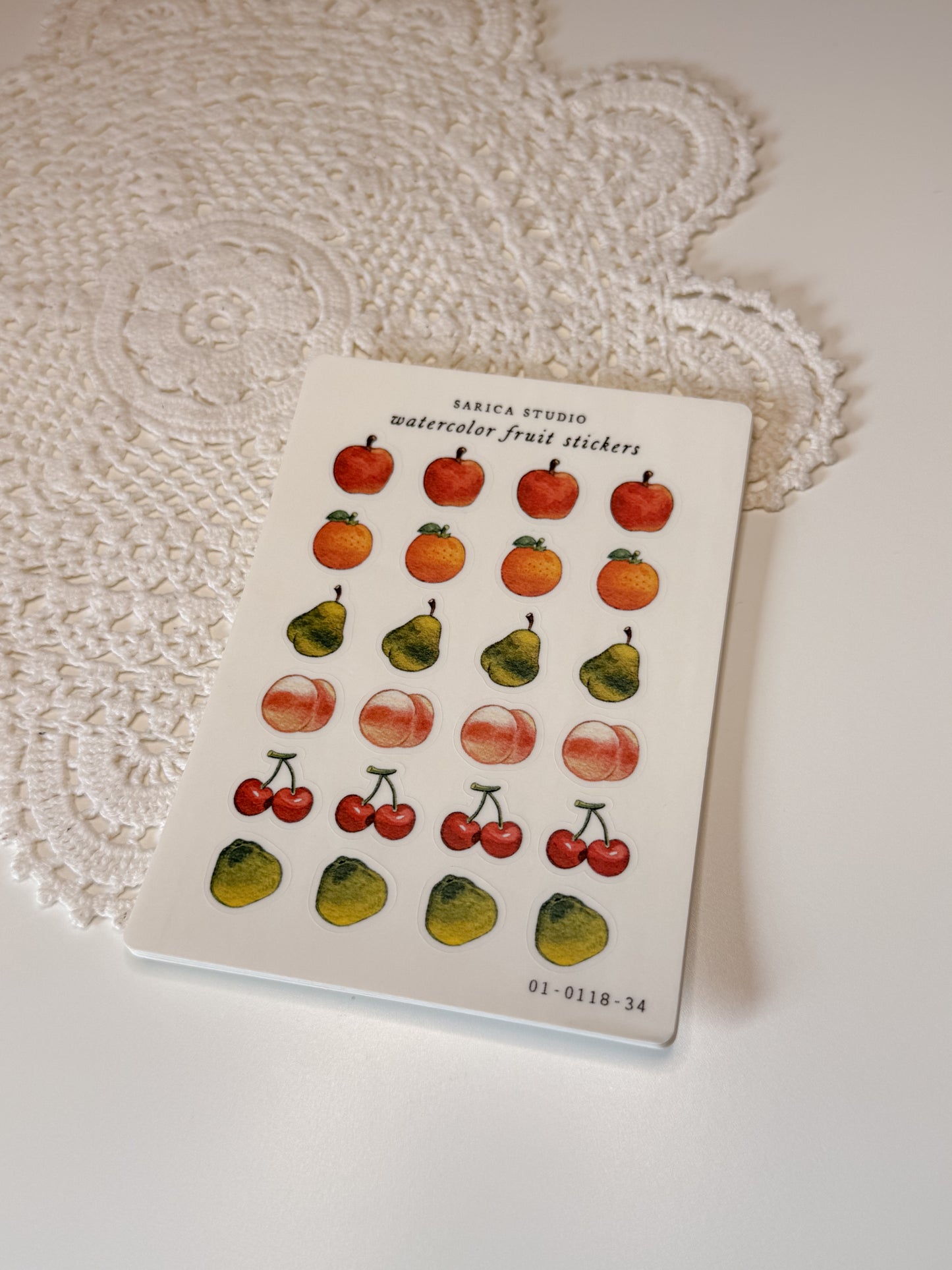 Sarica Studio - Watercolor fruit stickers