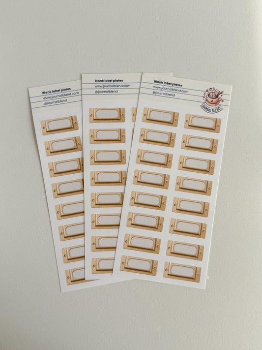 Stickersheet - Blank Label Plates
