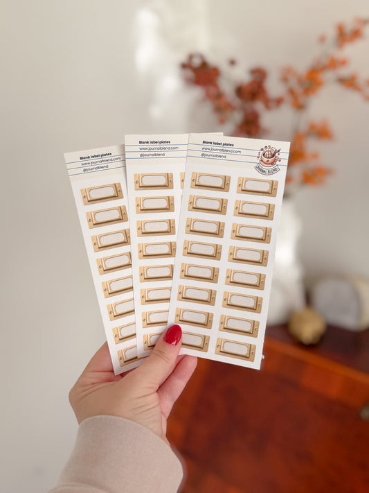 Stickersheet - Blank Label Plates