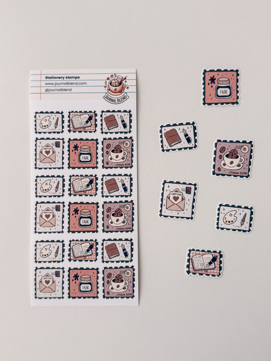 Journal Blend - Stickersheet - Stationery stamps