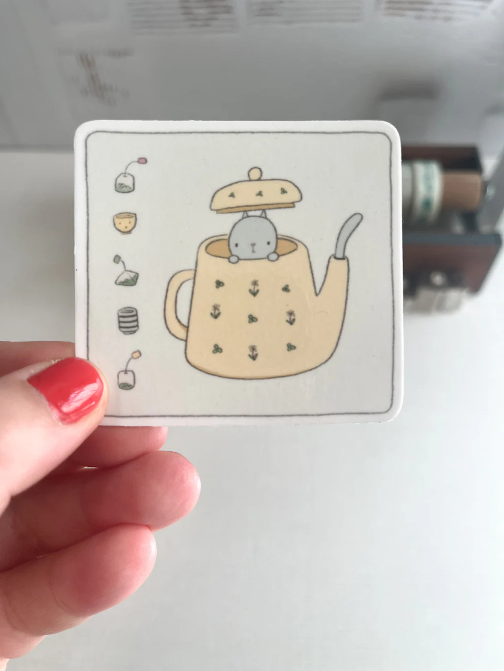 Kuboandlucy x Dana Ate Oatmeal | Pot of Tea vinyl sticker