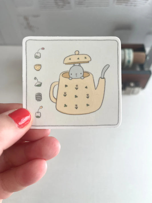 Kuboandlucy x Dana Ate Oatmeal | Pot of Tea vinyl sticker
