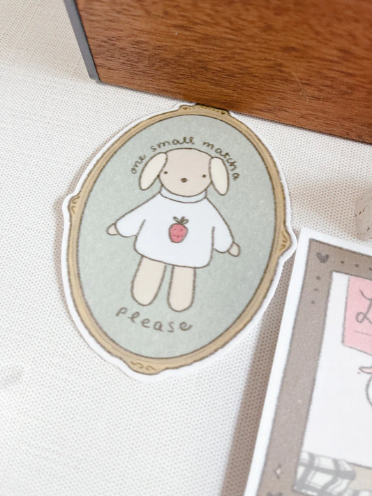 Kuboandlucy x Dana Ate Oatmeal | Matcha Latte vinyl sticker