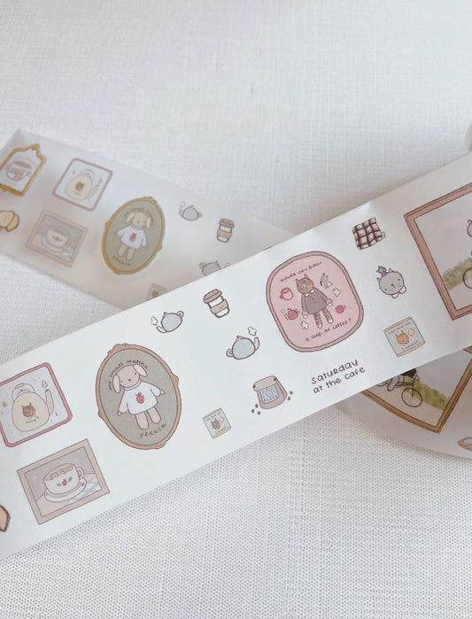 Kuboandlucy x Dana Ate Oatmeal Saturday at the Cafe Kiss Cut washi Tape