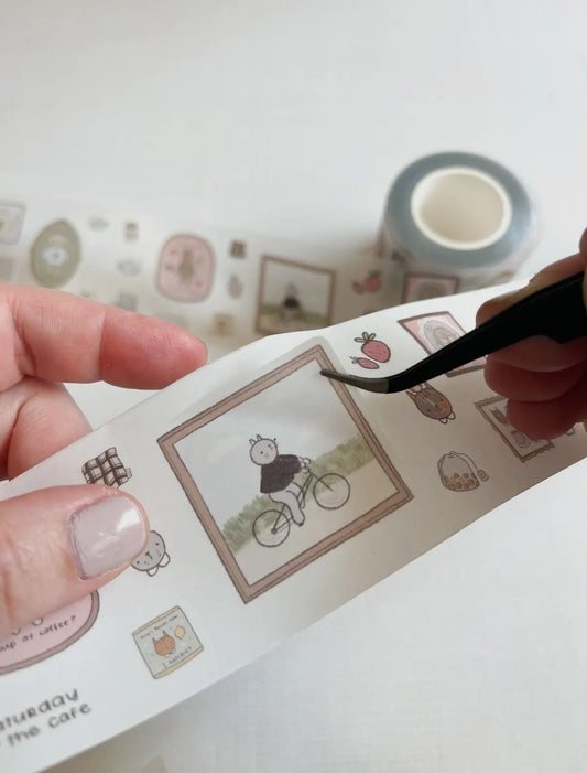 Kuboandlucy x Dana Ate Oatmeal Saturday at the Cafe Kiss Cut washi Tape