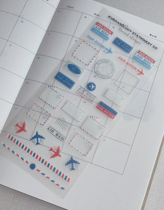 Kuboandlucy - Stickersheet - Travel stamps