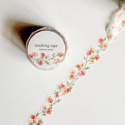 95205 - Mind Wave Die-cut Washi Tape – Red orange flower