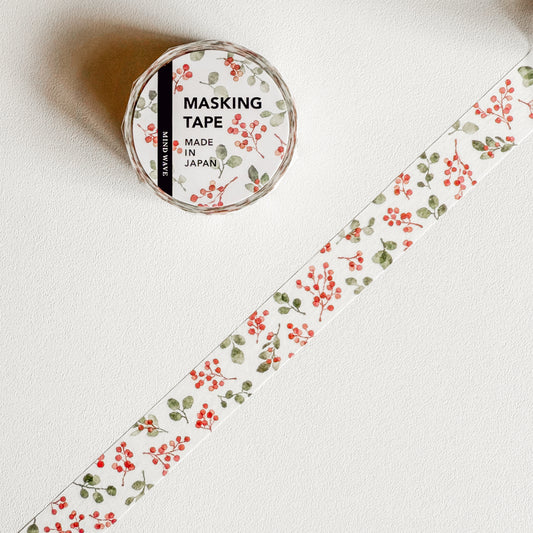95314 - Mind Wave Washi Tape – Red and green berries