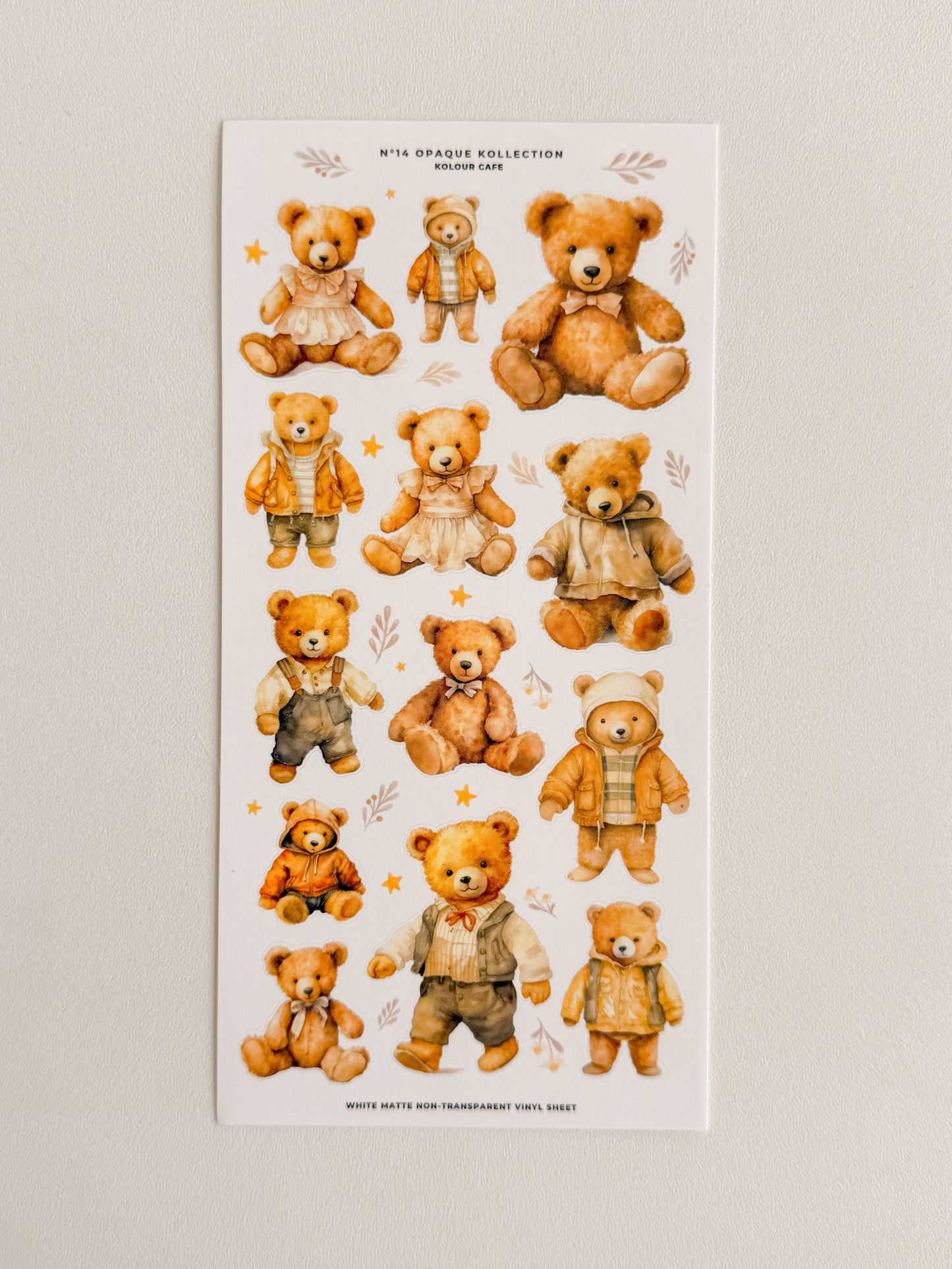 Kolour Cafe - N14 Teddy - Stickersheet