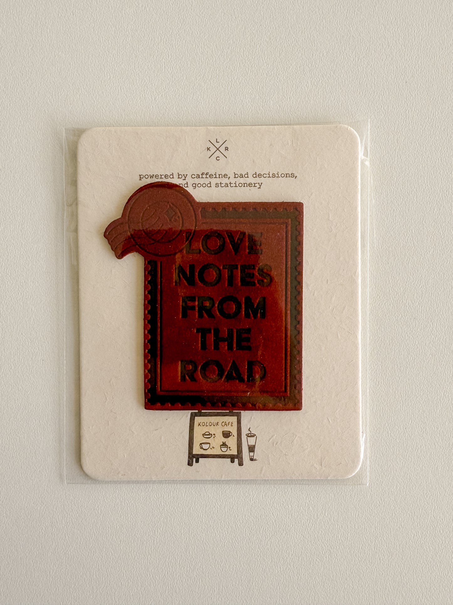 Kolour Cafe - Love notes from the road (red) - Patch