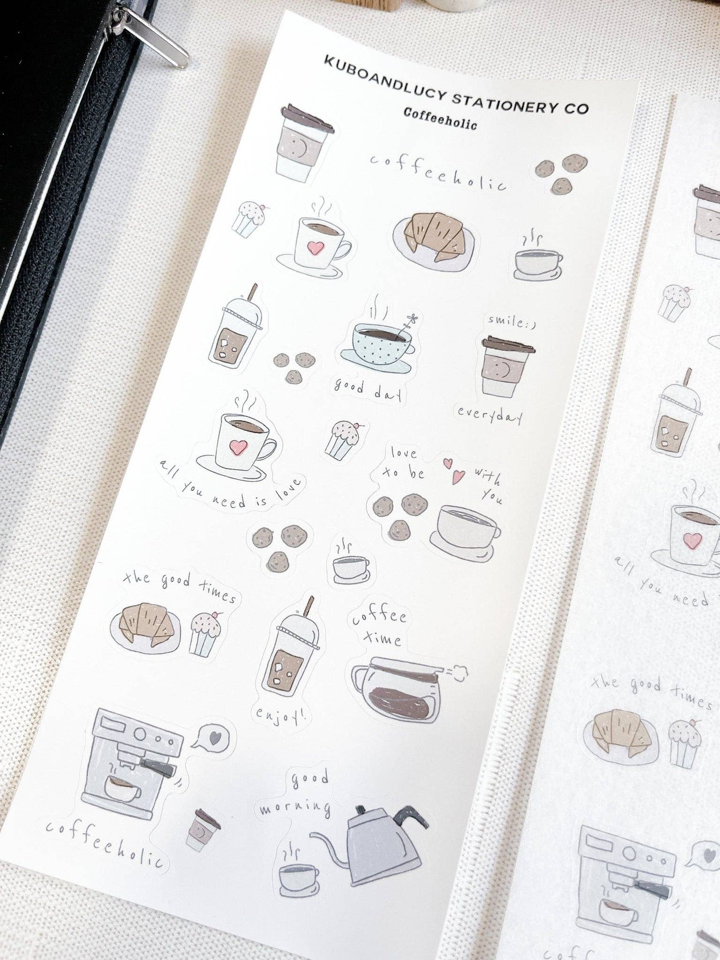 Kuboandlucy - Stickervel voor koffieverslaafden