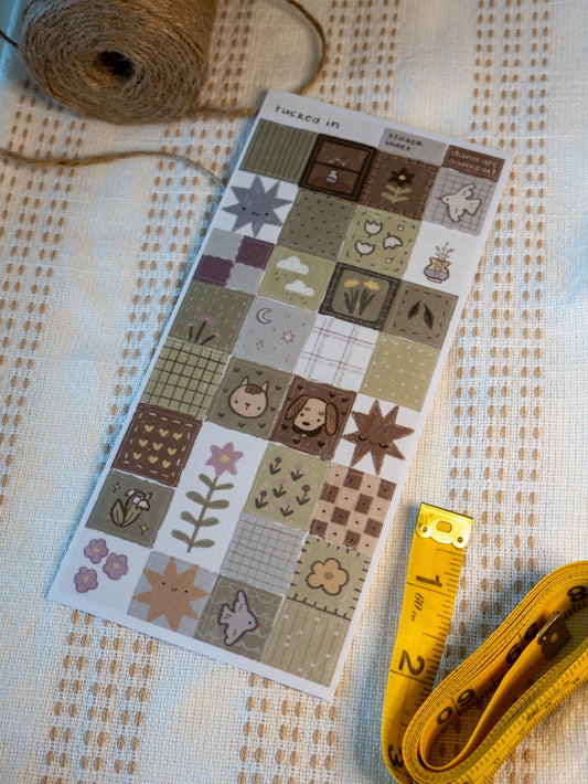 Dana ate oatmeal - Tucked in - washi sticker sheet