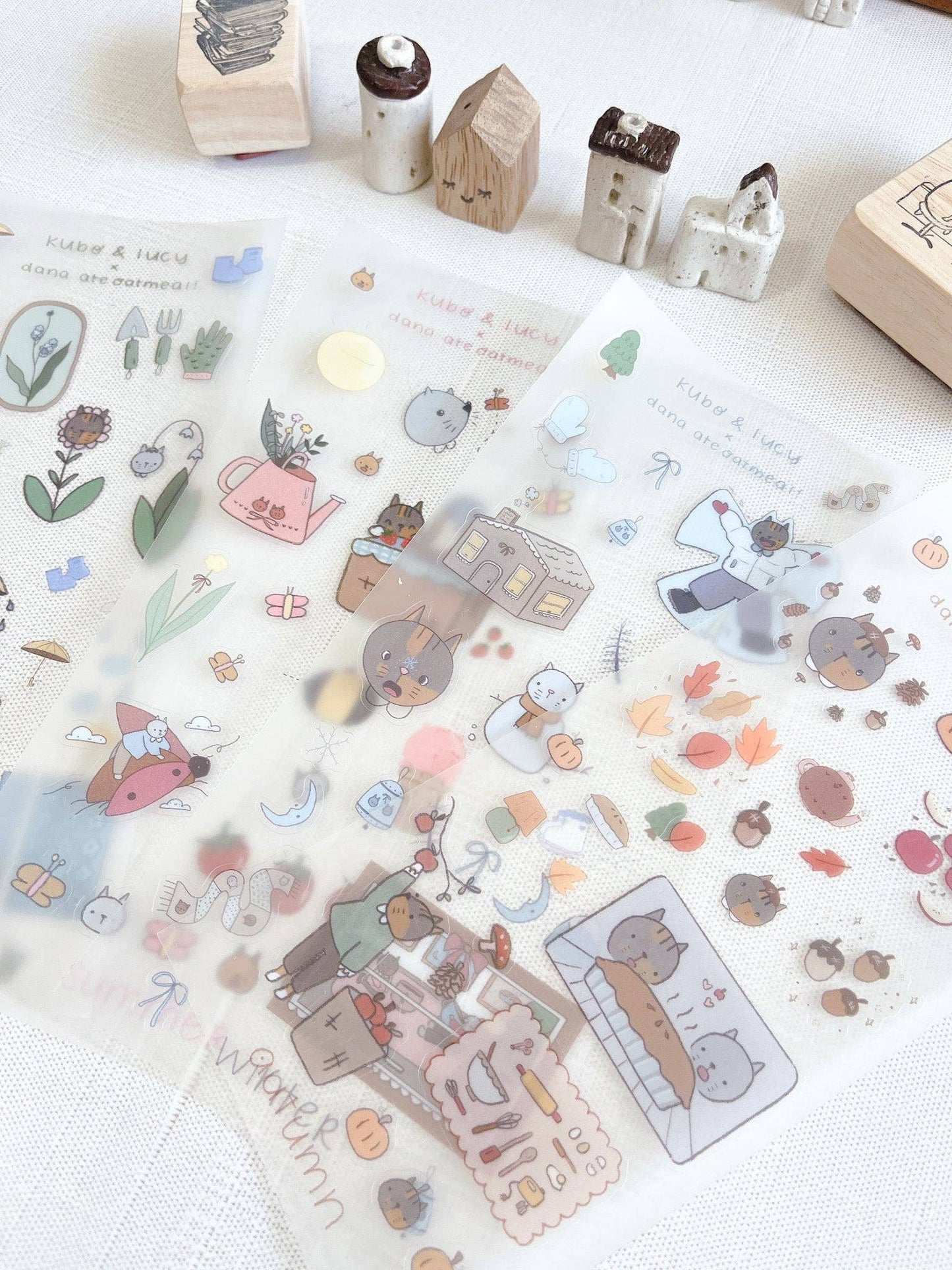 Kuboandlucy x Dana Ate Oatmeal Four Seasons stickervel