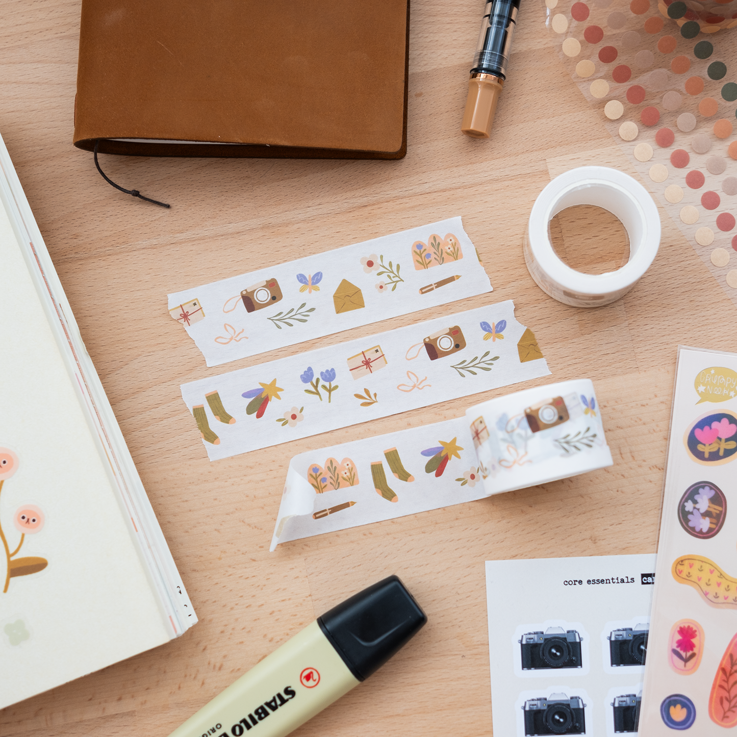 Cosy Doodles - 30mm Washi Tape - Grumpy Nook