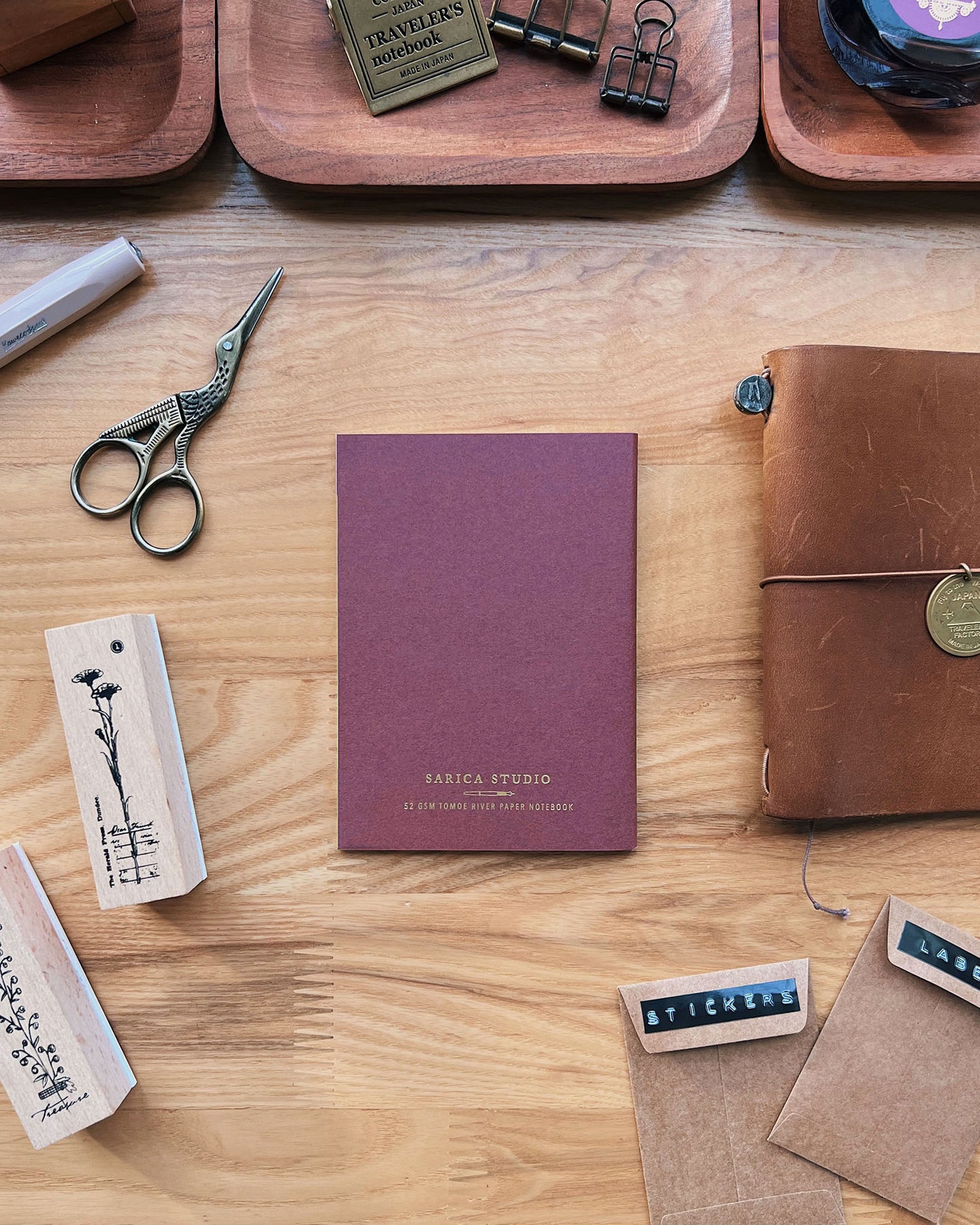 Sarica Studio - Floral notebook - Passport size TN