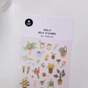 1142 - flower cafe - Stickersheet