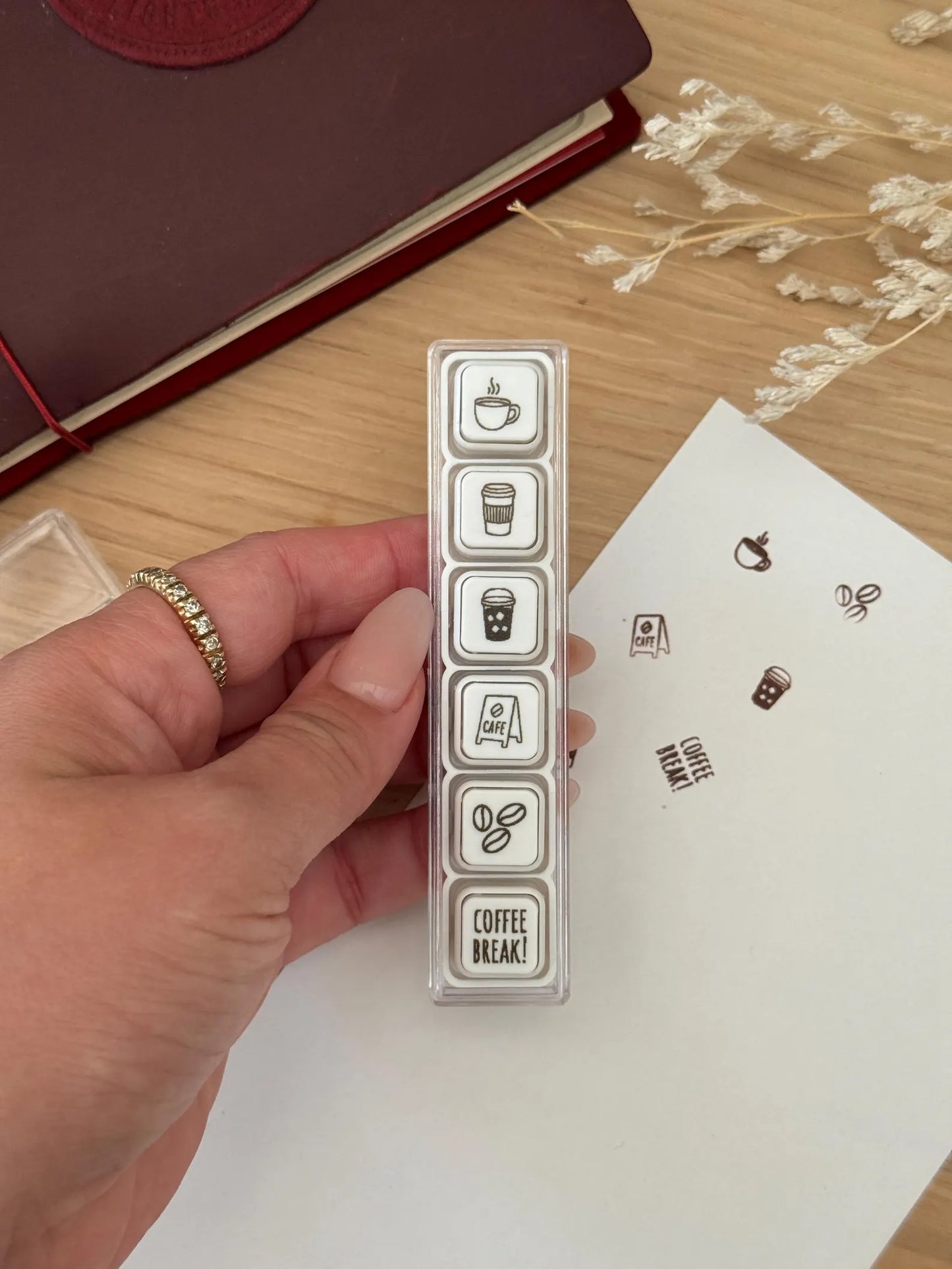 PRE-ORDER - Kolour Cafe - Mini push bottom stamps (3designs)
