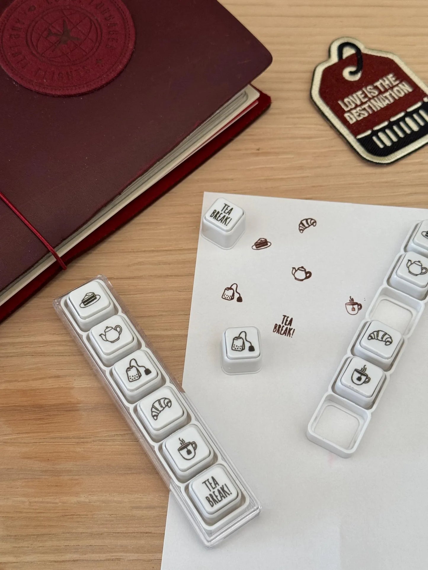 PRE-ORDER - Kolour Cafe - Mini push bottom stamps (3designs)