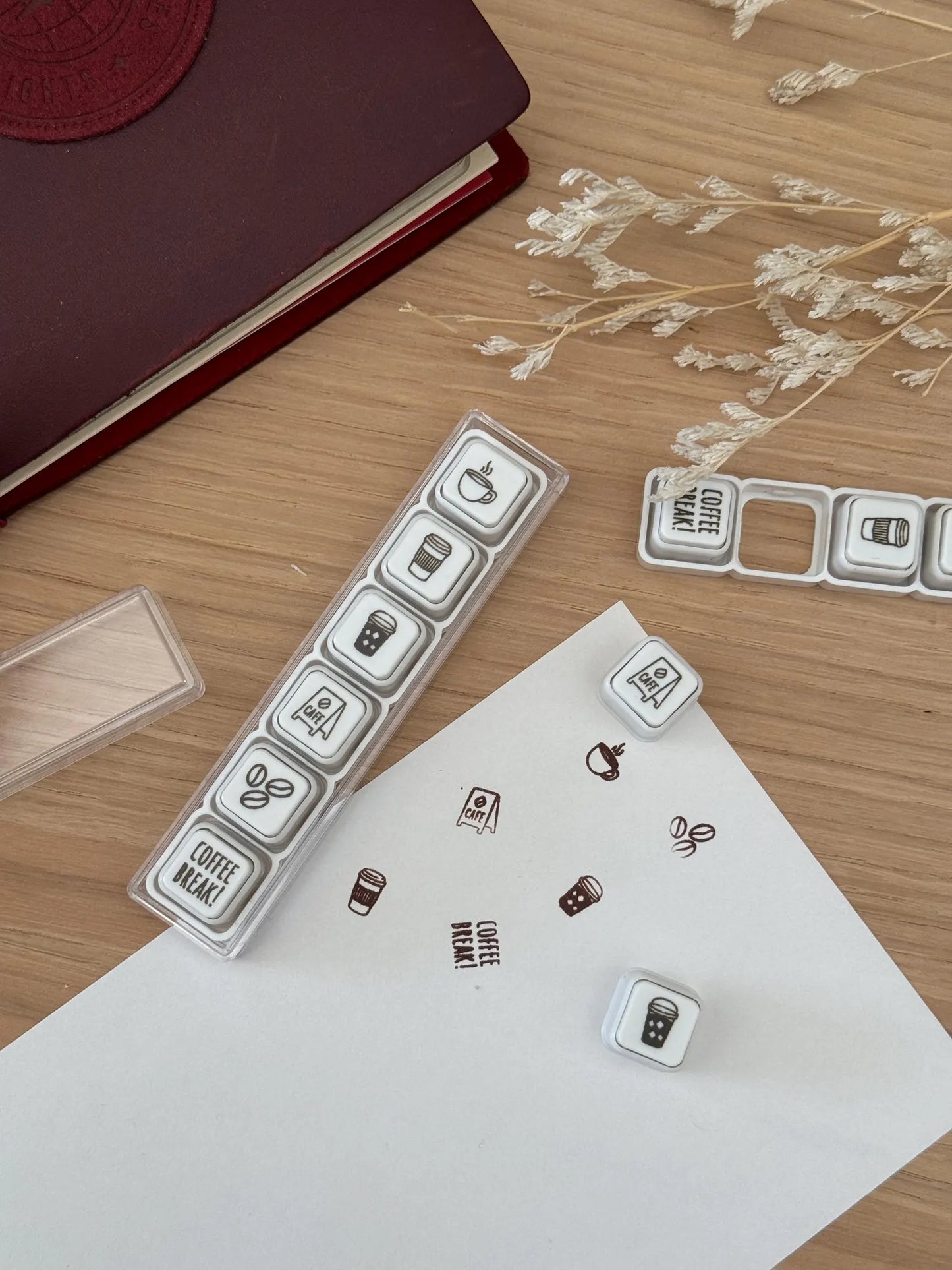 PRE-ORDER - Kolour Cafe - Mini push bottom stamps (3designs)