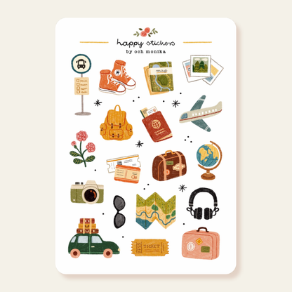Reiziger - Stickervel | Accessoire voor vakantieplanner