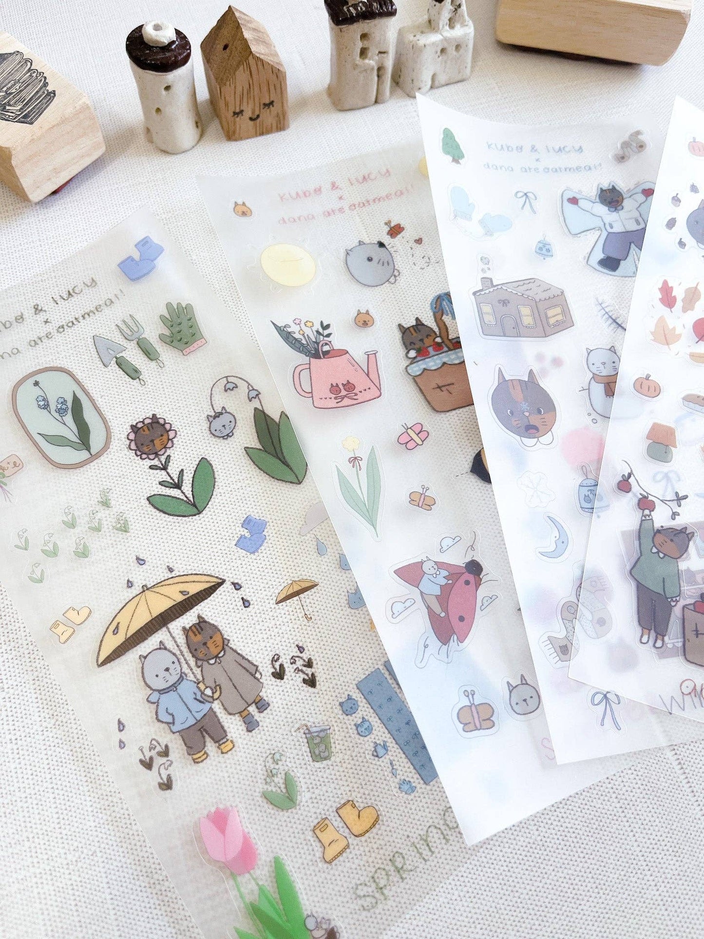 Kuboandlucy x Dana Ate Oatmeal Four Seasons stickervel