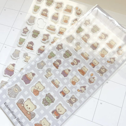 Kubo and Lucy - Halloween Bears - Sticker sheet