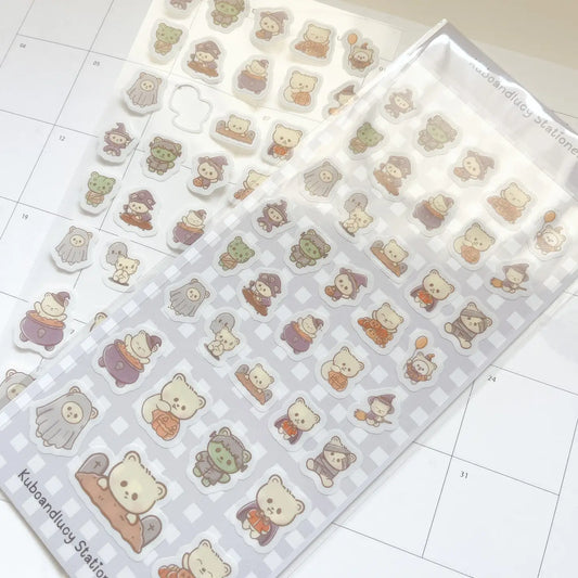 Kubo and Lucy - Halloween Bears - Sticker sheet