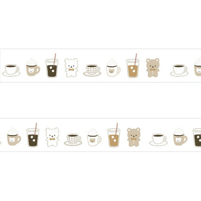 Papier Platz - washi tape - Bear coffee