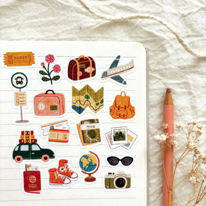 Reiziger - Stickervel | Accessoire voor vakantieplanner