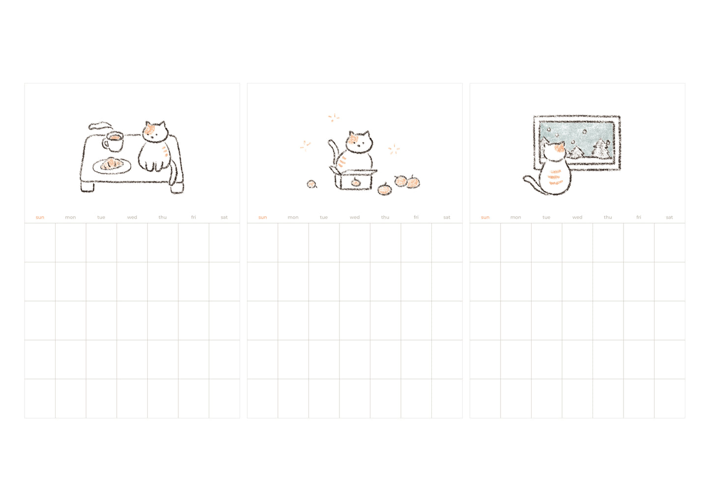 1187 - Monthly plan cats - Stickerpaper