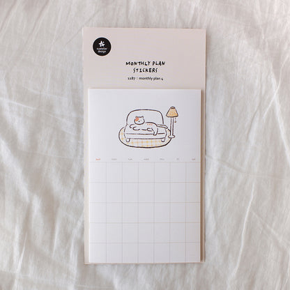 1187 - Monthly plan cats - Stickerpaper