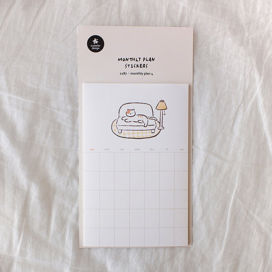 1187 - Monthly plan cats - Stickerpaper