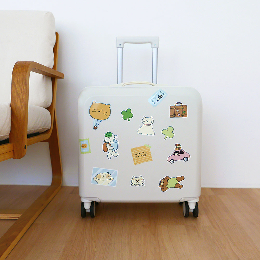 1527 - cat's happy trip - Stickers travel