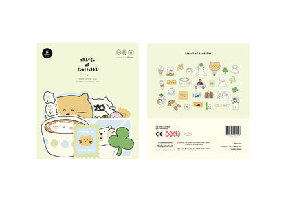 1527 - cat's happy trip - Stickers travel