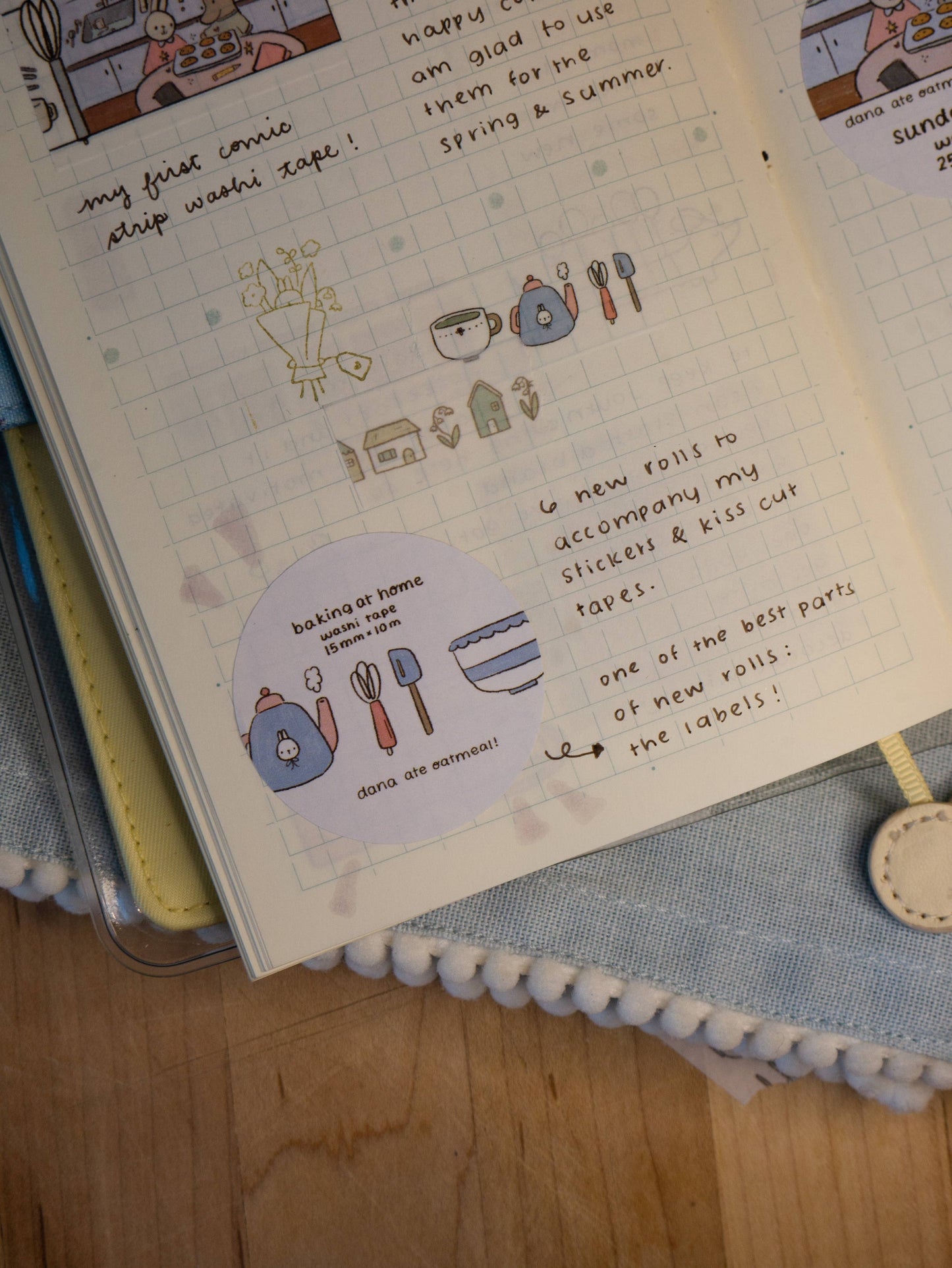 Dana ate oatmeal - home baking - washi tape