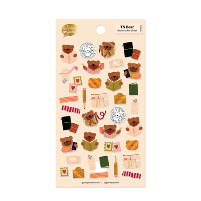 TN Bear  - stickersheet - Grumpy Nook