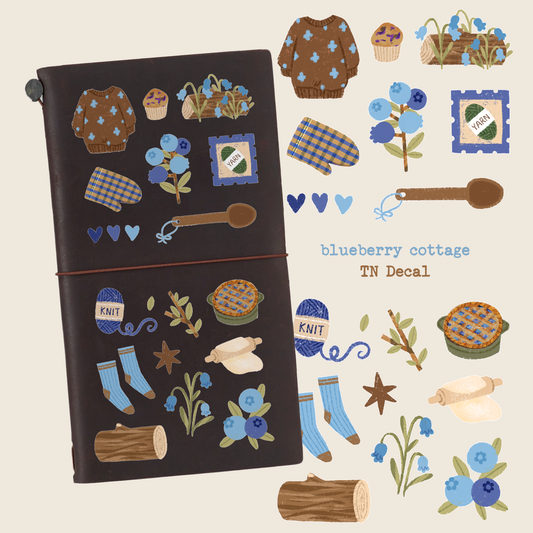 Blueberry Cottage iron on decal - Standard TN - Grumpy Nook