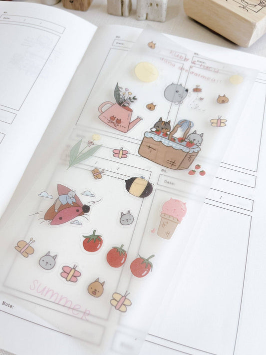 Kuboandlucy x Dana Ate Oatmeal Four Seasons stickervel