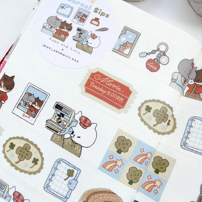 Kubo and Lucy x Idiot Sandwich - My journal Sips V.2 - polaroid - washi tape