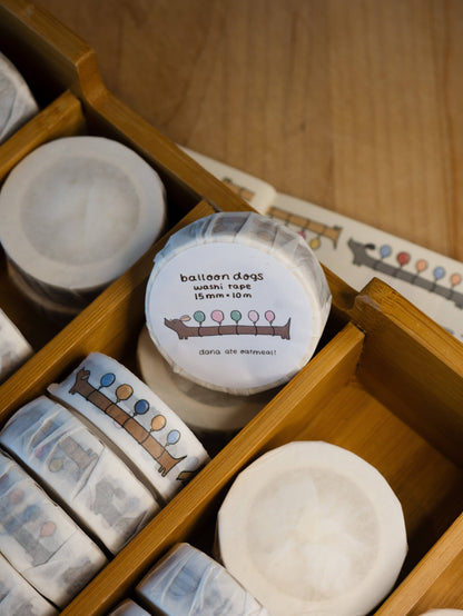 Dana ate oatmeal - Balloon dog - washi tape