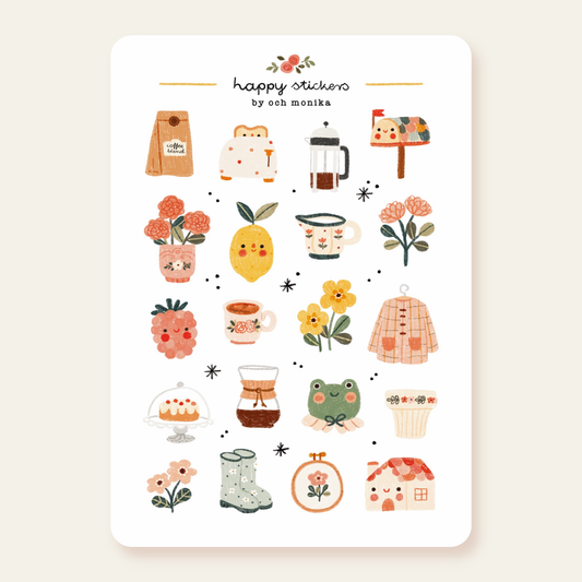 Cottagecore - Stickervel | Sprookjesachtige papierwarendecoratie