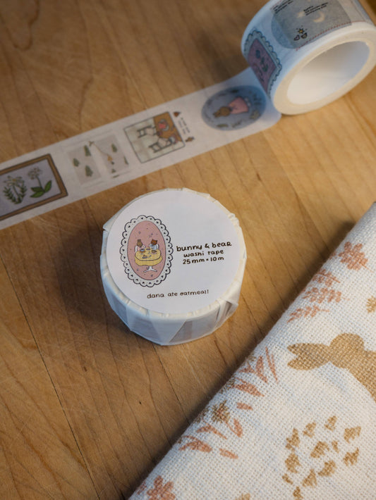 Dana ate oatmeal - Bunny and Bear - Washi tape